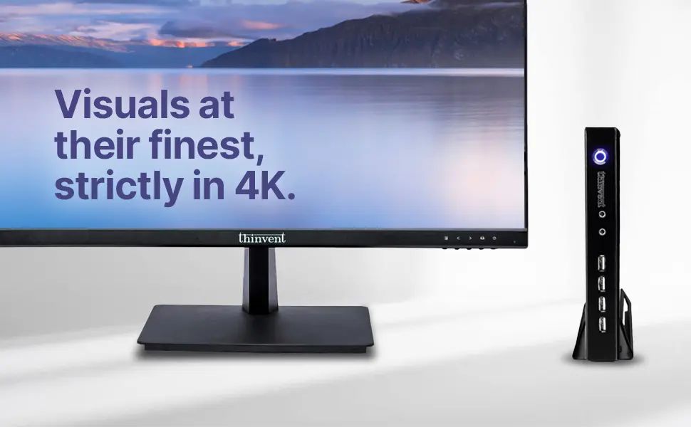 Thinvent® Treo Mini PC, Intel® Core™ i3-1215U processor (6 core, up to 4.4 GHz, 10 MB cache), 8GB DDR4 RAM, 256GB SSD, 12V 5A Adapter, No WiFi, DOS treo_2.webp